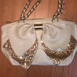 Betsy Johnson sequin bow purse